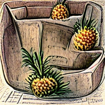 pineapple in bowl