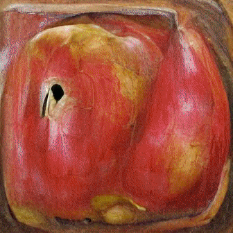 A painting of a apple