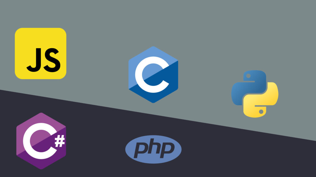 picture of five programming language logos