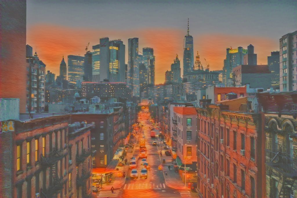 style transferred image of new york