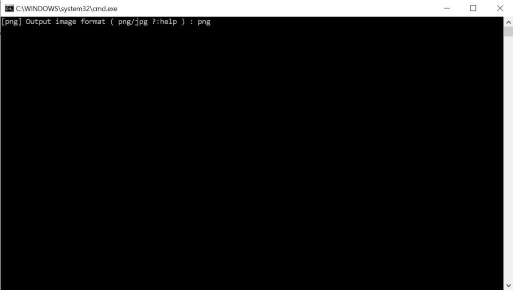 select destination output image format