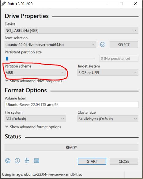 Choose Partition Scheme