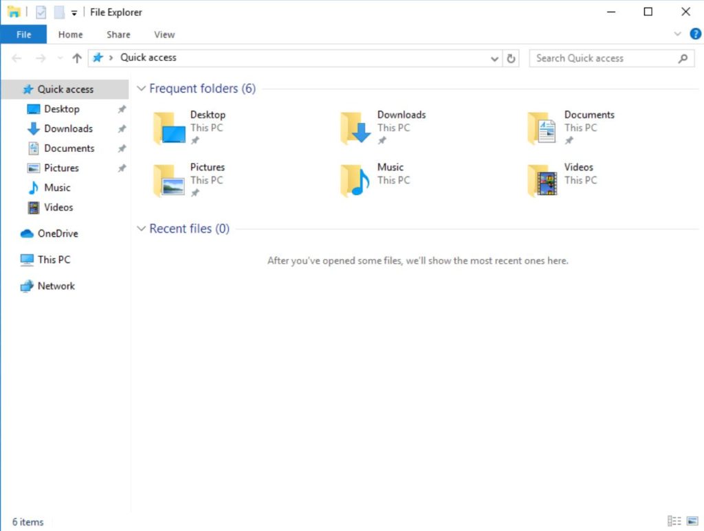 file explorer window