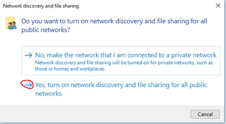 confirm network discovery