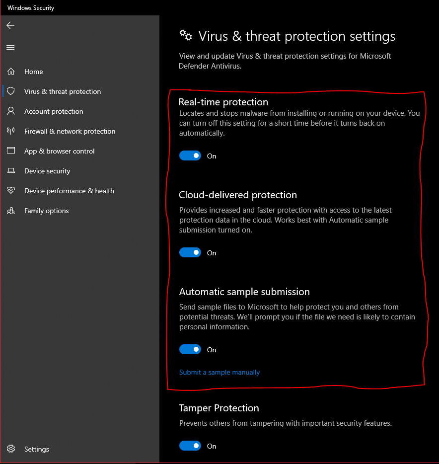 disable windows defender