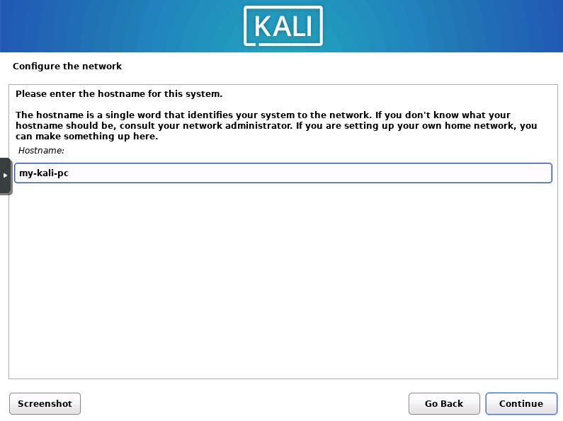 choose a hostname