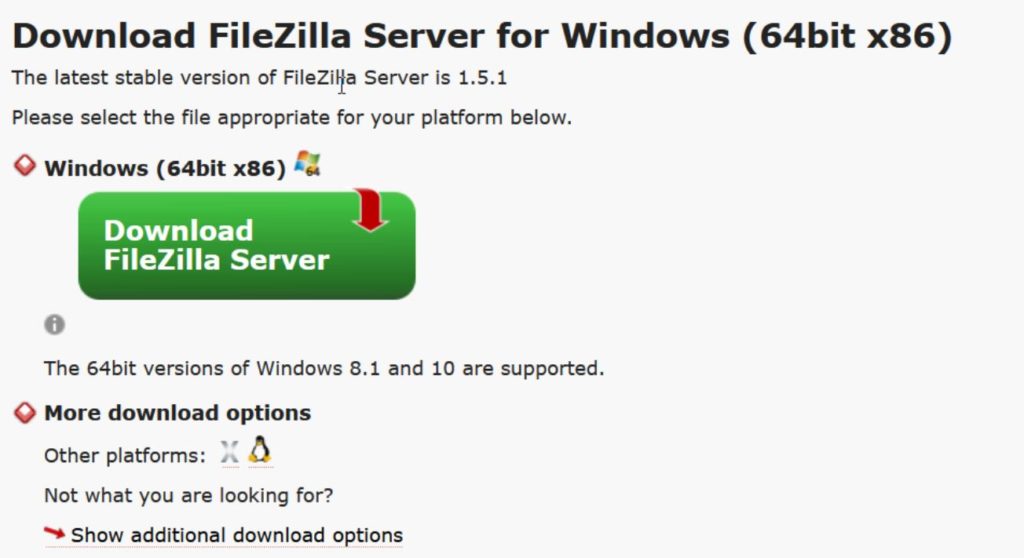 download filezilla server