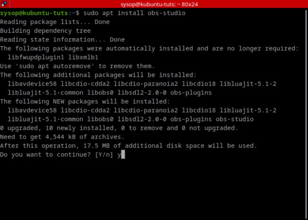 install obs studio ubuntu