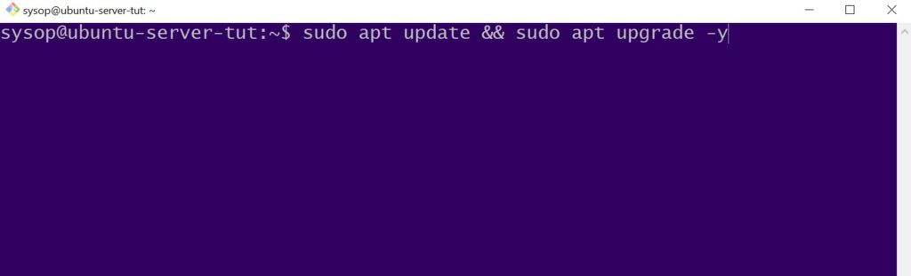 Update and Upgrade Ubuntu