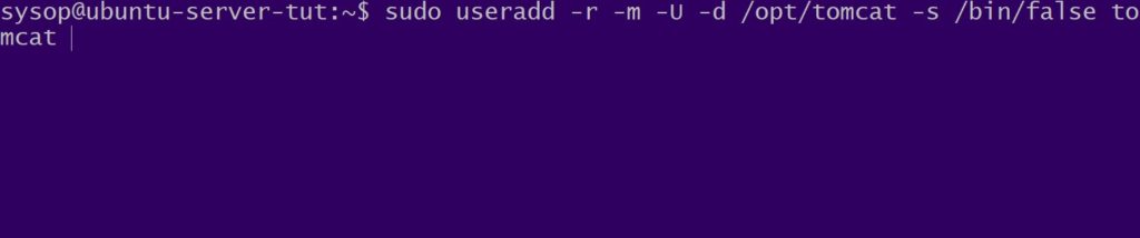 create linux user for tomcat