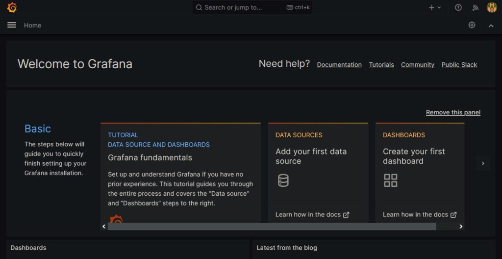 start using grafana